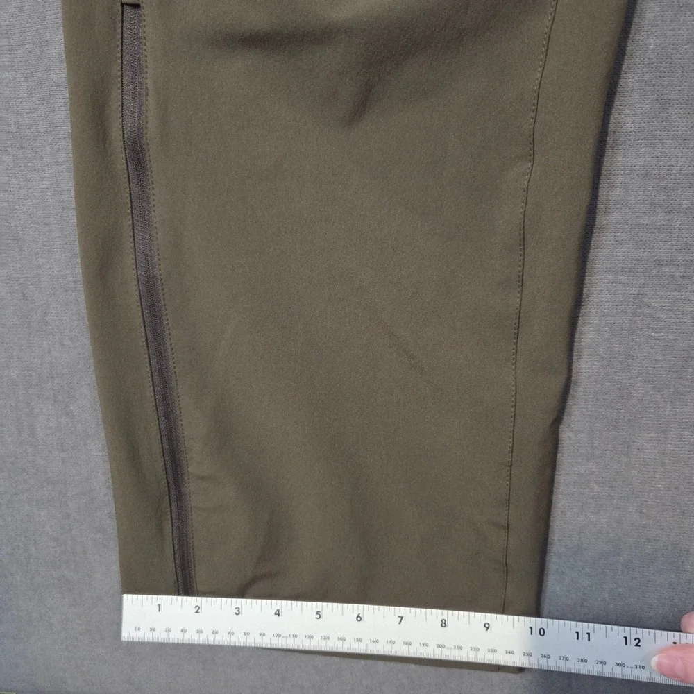 Nike Hiking Pants Womens XL Olive Green Fit Dry Belted Outdoor Trousers